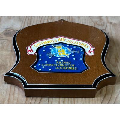 Vintage Vietnam Era Strategic Air Command Reconnaissance Center Wood Plaque USAF