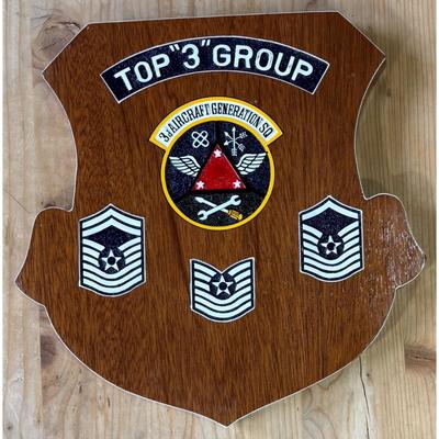 Vintage Vietnam Era Top "3" Group 3d Aircraft Generation Wood Plaque USAF PACAF