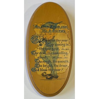 An Old English Blessing Wood Plaque Elf Wall Mounted Ready To Hang