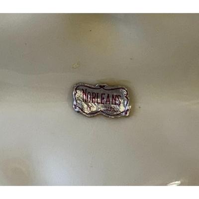 Vintage Norleans Ceramic Rectangular Divided Tray Flowers Floral Made In Japan