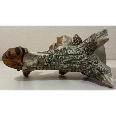 Vintage Masterpiece By Homco Raccoons Ceramic Figurine Made In Mexico