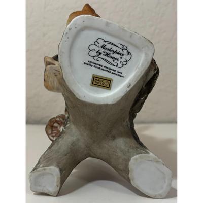 Vintage Masterpiece By Homco Raccoons Ceramic Figurine Made In Mexico