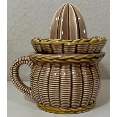 Vintage Tilso Brown Ceramic Juice Squeezer Made Japan 52 / 971 MCM Mid Century