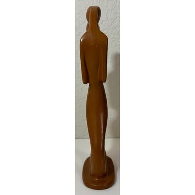 Hand Carved Sculpture Curvy Romantic Couple Holding Hands Curves Smooth