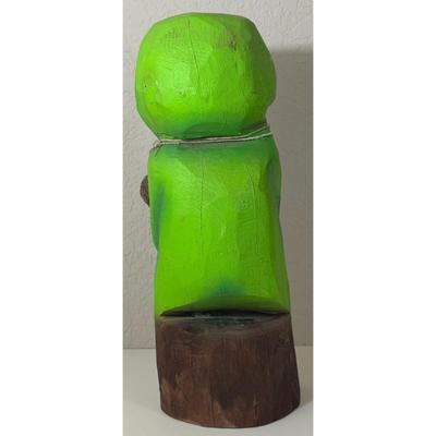 Vintage Hand Made Carved Painted Wood Bears R Us Alien Ruidoso New Mexico UFO