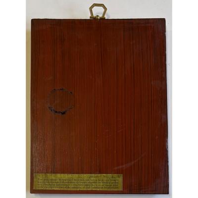 Vintage A Tribute To The Doctor Wood Plaque Robert Louis Stevenson Arthur Szyk