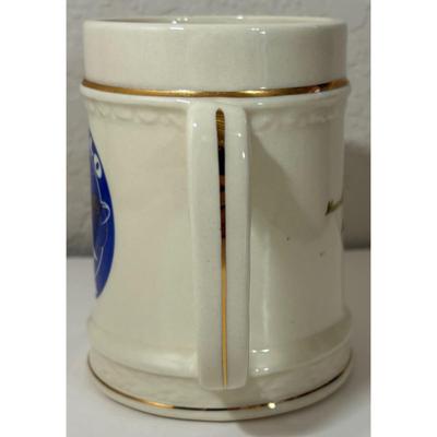 Vintage NASA Apollo Mug Gold Trim Attleboro Massachusetts Made In USA Patriotic