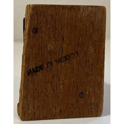 Vintage Wood Carved Statue Medieval Monk Made In Mexico Christian Religious