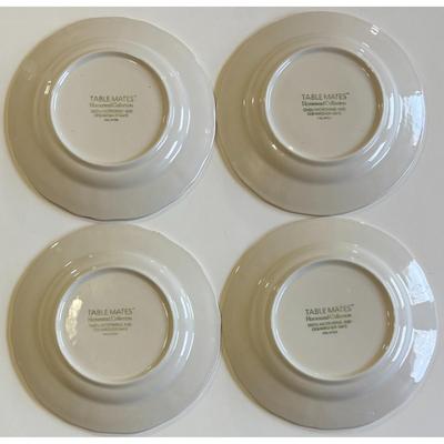 4 Vintage Nikko Tablemates Homestead Collection Flower Basket Salad Plates
