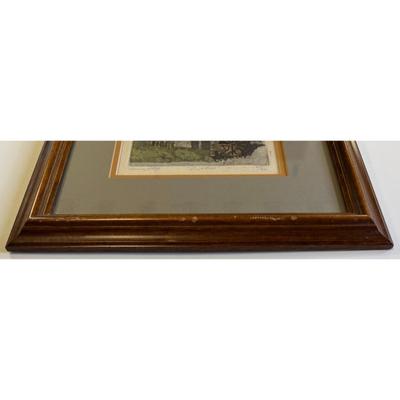 Vintage Danny Phifer Grist Mill Limited Edition Etching Signed Framed 279 / 300