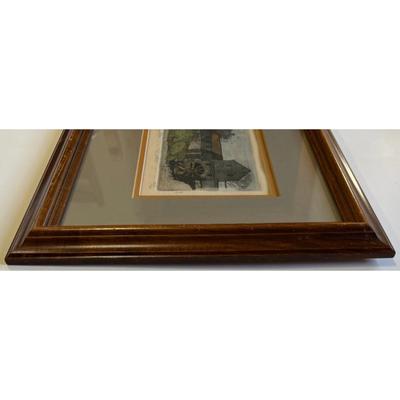 Vintage Danny Phifer Grist Mill Limited Edition Etching Signed Framed 279 / 300
