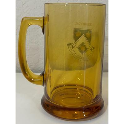 Vintage Columbia University Smoky Brown Mug Coat of Arms Blue White Ivy League