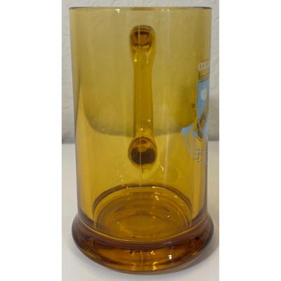 Vintage Columbia University Smoky Brown Mug Coat of Arms Blue White Ivy League