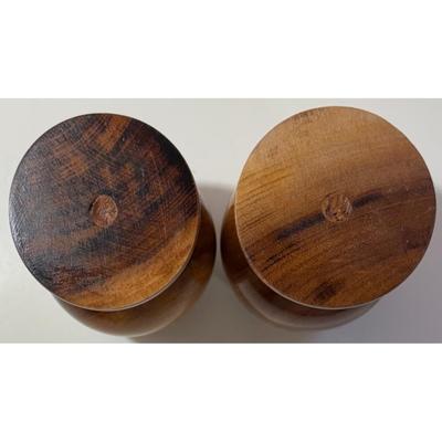 2 Vintage Copper Star Wood Cups