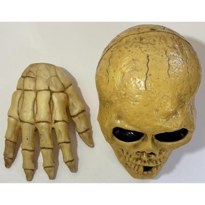 Halloween Decorations Plastic Skull & Hand Skeleton Black White / Yellow Haunted
