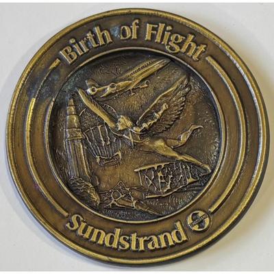 Birth Of Flight Sundstrand Solid Brass Paperweight Aerospace Airplane Aviation