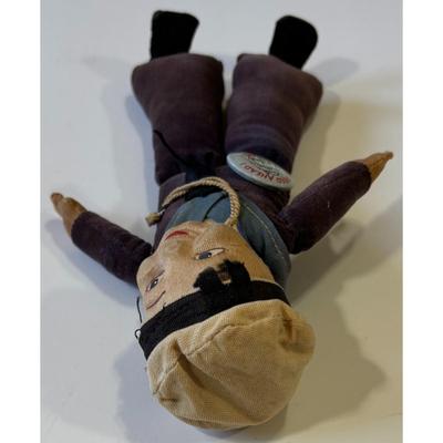 Vintage Nora Wellings Plush Sailor Doll w/ Full Speed Ahead! Pin Made In England