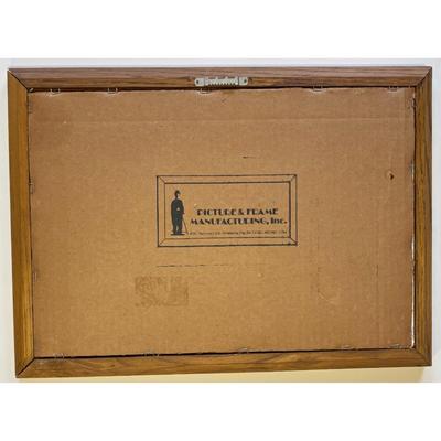 1967 White Chevrolet Chevy Corvette Wood Framed 18" x 13" Glass Mirror