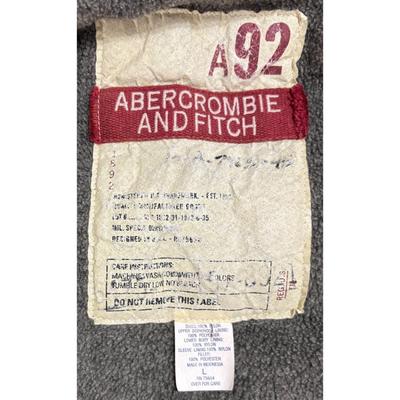 Abercrombie and Fitch A92 Blue Winter Fleece Lined Zipper Coat Ski Jacket Navy L