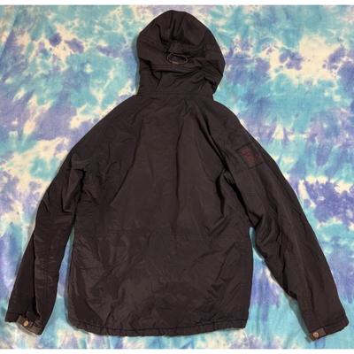 Abercrombie and Fitch A92 Blue Winter Fleece Lined Zipper Coat Ski Jacket Navy L