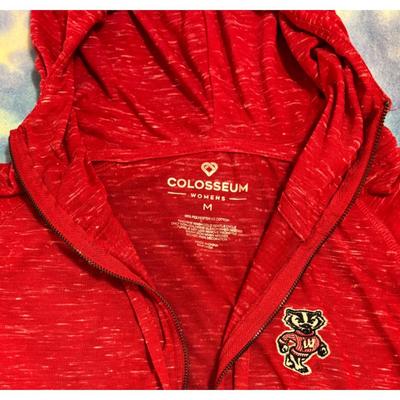 Wisconsin Badgers Colosseum Womens Medium Size M Polyester / Cotton Red Jacket