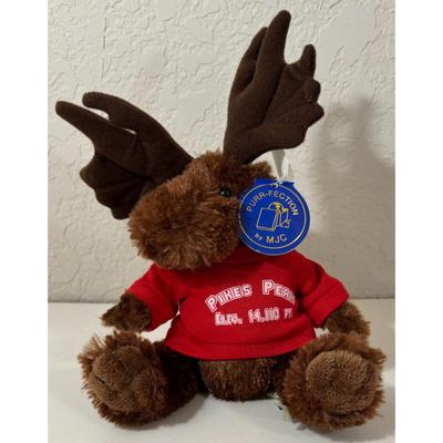 Pike's Peak Plush Stuffed Moose & Alt. 14,110 Southwestern Mini Vase Souvenirs