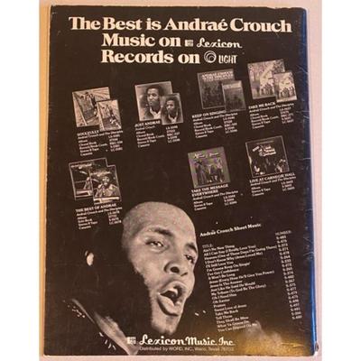 Andrae Crouch and the Disciples: Best Of & This is Another Day Songbooks Lexicon