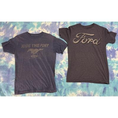 Ford Mustang Ride The Pony & Ford Small Size S Grey / Blue T-Shirts