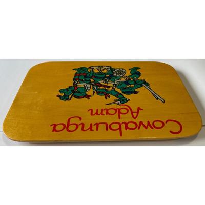 Cowabunga Adam Teenage Mutant Ninja Turtles Wood Plaque TMNT Nickelodeon Wooden
