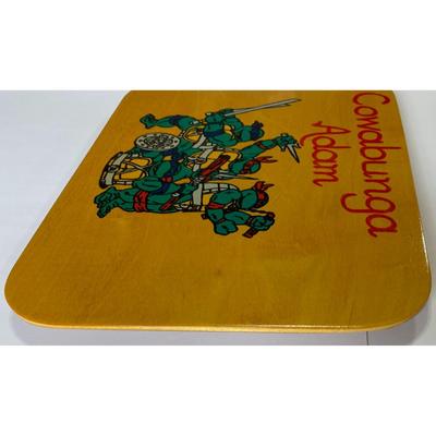 Cowabunga Adam Teenage Mutant Ninja Turtles Wood Plaque TMNT Nickelodeon Wooden