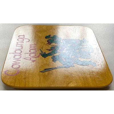 Cowabunga Adam Teenage Mutant Ninja Turtles Wood Plaque TMNT Nickelodeon Wooden
