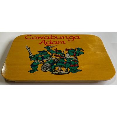 Cowabunga Adam Teenage Mutant Ninja Turtles Wood Plaque TMNT Nickelodeon Wooden