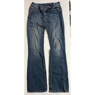 Miss Me JP5645B Boot Cut Size 28 Blue Jeans Rhinestone Studded Distressed