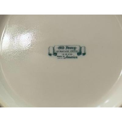 Vintage Syracuse China Old Ivory Blue & Gold Soup Tureen & 5 Double Handle Bowls