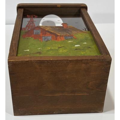 Vintage Sudan Texas Wood Hand Painted Glass Wall Art Barn Windmill Ready To Hang