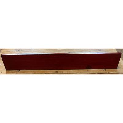 Vintage Faith - Family - Friends Red w/ White Lettering Wood Shelf Ready To Hang