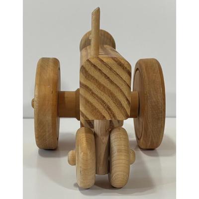 Wood Tractor Toy / Home Decor With Operational Wheels Farming Agriculture Farmer