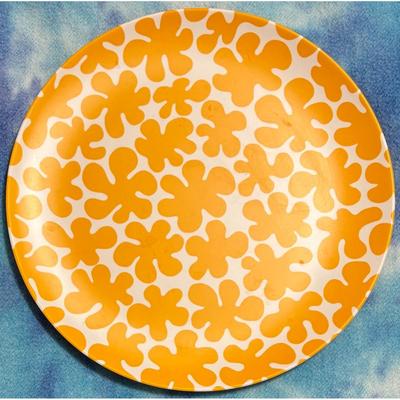 6 Marimekko for Target Melamine Orange White 10 3/8" Plates Dinner Picnic