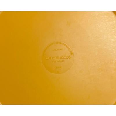6 Marimekko for Target Melamine Orange White 10 3/8" Plates Dinner Picnic