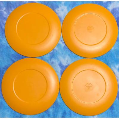 4 Marimekko for Target Melamine Orange White 10 3/8" Plates Dinner Picnic
