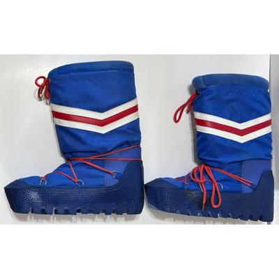 Vintage Red White & Blue Insulated Moon Boots Made in Korea Size 11 - 12
