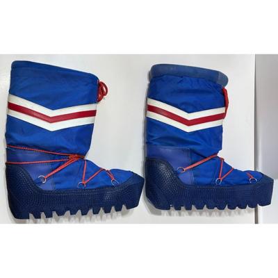 Vintage Red White & Blue Insulated Moon Boots Made in Korea Size 11 - 12