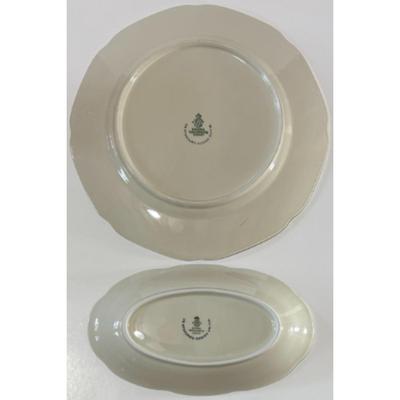 Vintage Tirschenreuth Bavaria Germany Ceramic Celery Dish & Dinner Plate 04/TIR