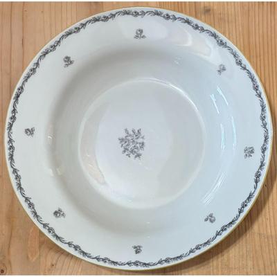 6 Vintage Tirschenreuth Bavaria Germany Ceramic Soup Bowls 17/TIR Black White