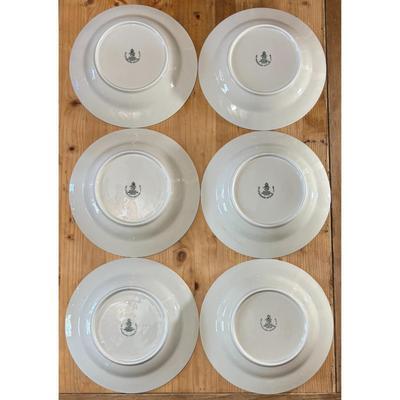 6 Vintage Tirschenreuth Bavaria Germany Ceramic Soup Bowls 17/TIR Black White