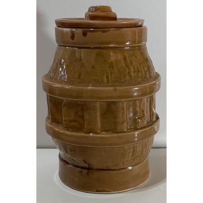 Vintage House Of Webster Ceramics Brown Barrel Eastland, Texas Southwestern
