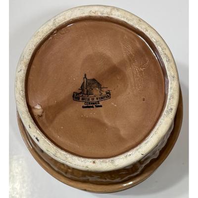 Vintage House Of Webster Ceramics Brown Barrel Eastland, Texas Southwestern