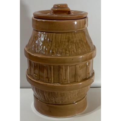 Vintage House Of Webster Ceramics Brown Barrel Eastland, Texas Southwestern