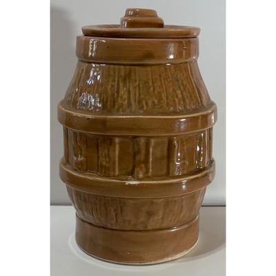 Vintage House Of Webster Ceramics Brown Barrel Eastland, Texas Southwestern