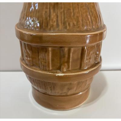 Vintage House Of Webster Ceramics Brown Barrel Eastland, Texas Southwestern